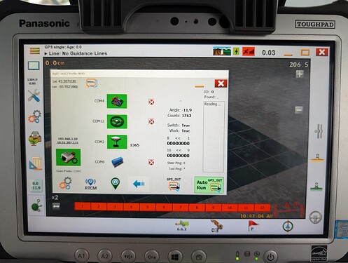 Ag Open GPS Toughpad display pic