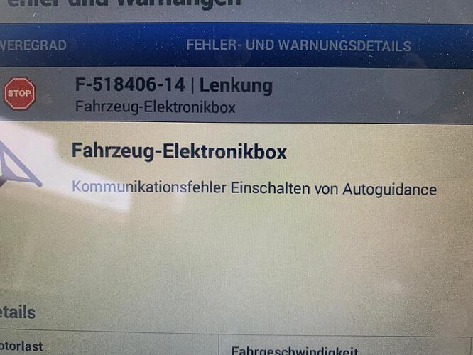 Der Fehler wird angezeigt, wenn Arduino mit Tester Case IH anschließe